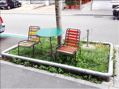 Garden seating in Switzerland